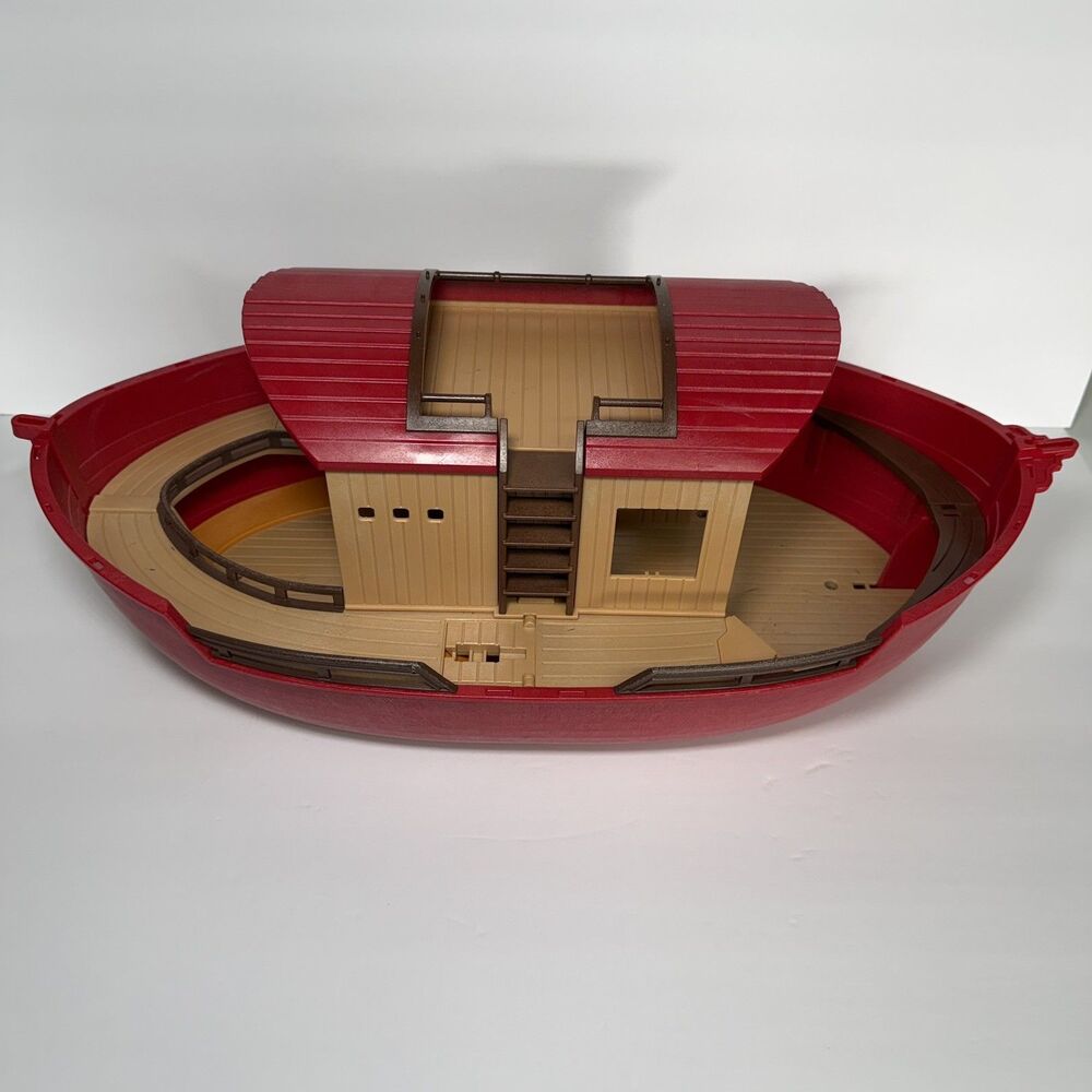 Vintage Playmobil Noah’s Ark Red Boat Really Floats Imagination 2000s Incomplete - Picture 2 of 16